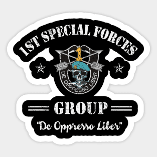 US Army 1st Special Forces Group Skull De Oppresso Liber SFG - Gift for Veterans Day 4th of July or Patriotic Memorial Day Sticker